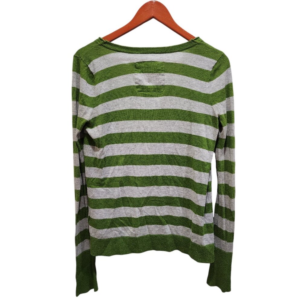Hollister  Women Cardigan Size Medium90s Style Green Grey Casual Long Sleeve - Picture 5 of 10